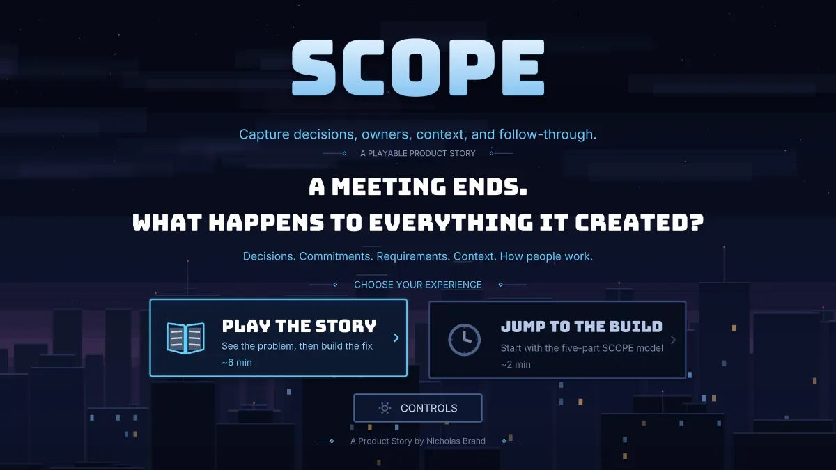 SCOPE overview interface capture