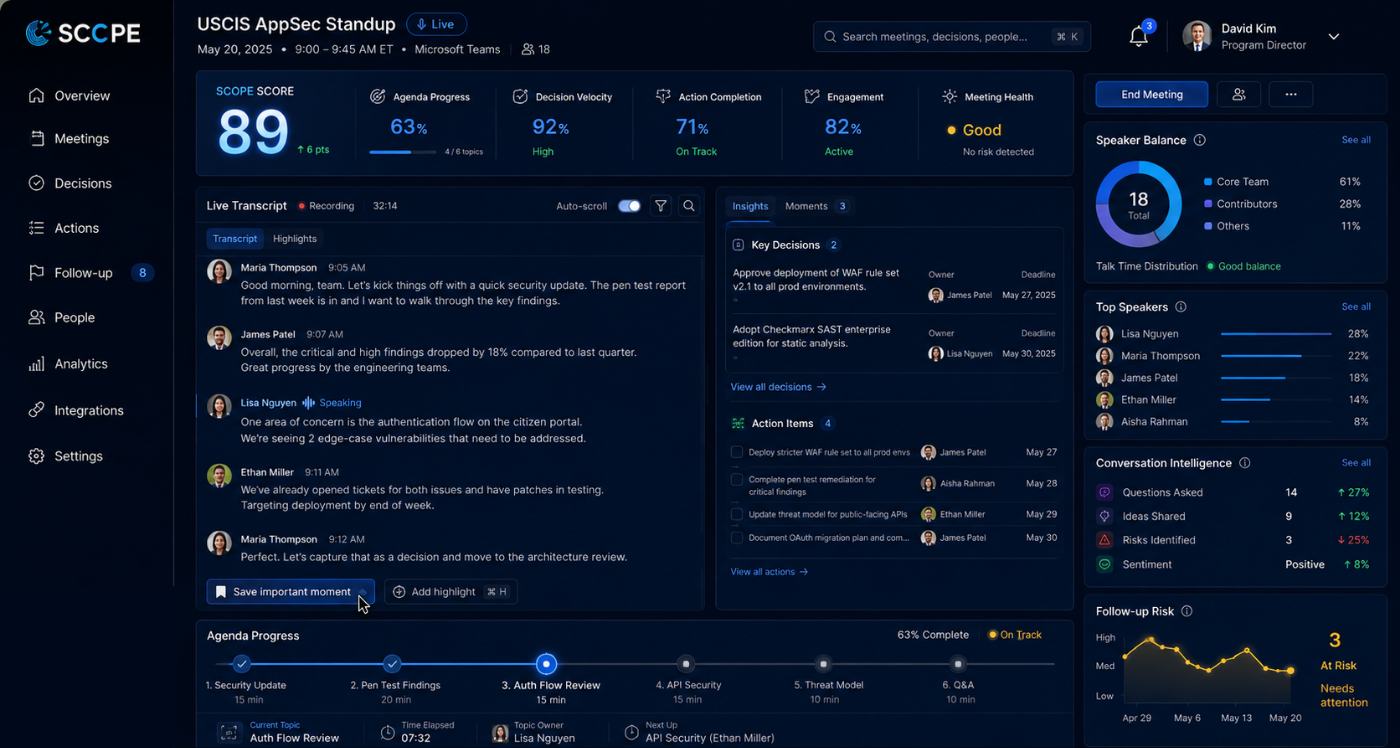 SCOPE live meeting capture